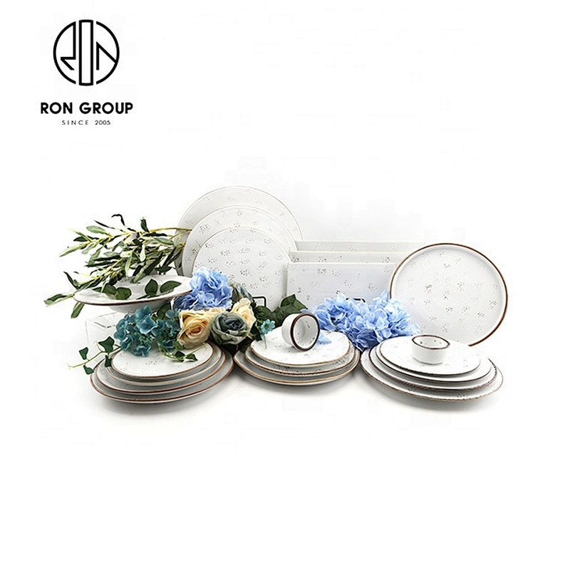 Shallow Round Not Fragile White Restaurant Plates Sale