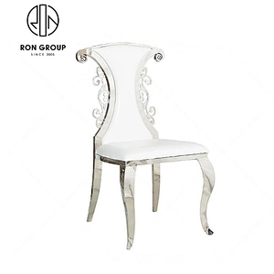 Gold legs modern metal stainless steel dining chair