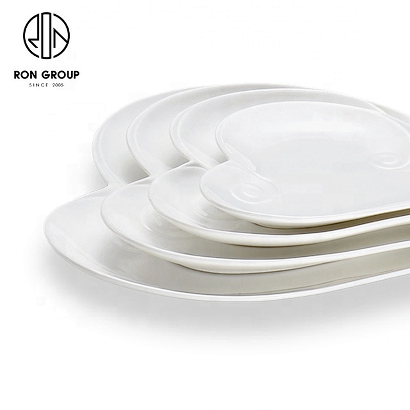 Lovely Ceramic Heart Shape  Plate Tableware For Restaurant And Hotel