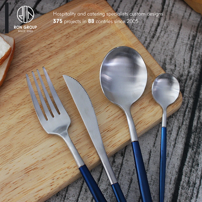 Wholesale 304 stainless steel knife and fork set for italian restaurant