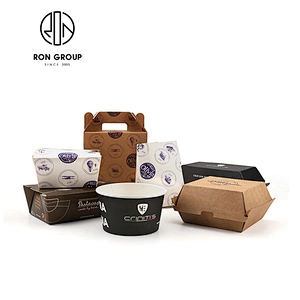 Wholesale Custom Logo Disposable Take Away Packaging Paper Salad Box