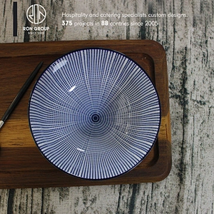 Custom porcelain ceramic round bowl with plates