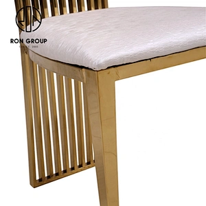Gold Luxury Dining Furniture Stainless Steel Wedding Chair