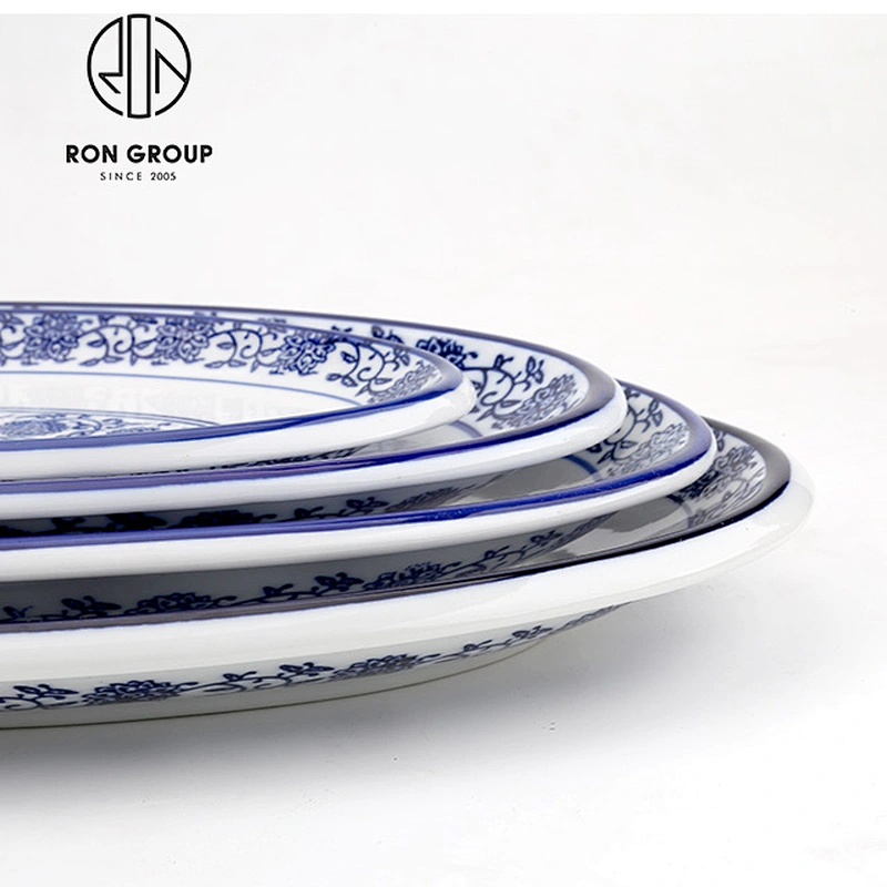 Wholesale Japanese Restaurant Blue And White Porcelain Dinnerware Sets