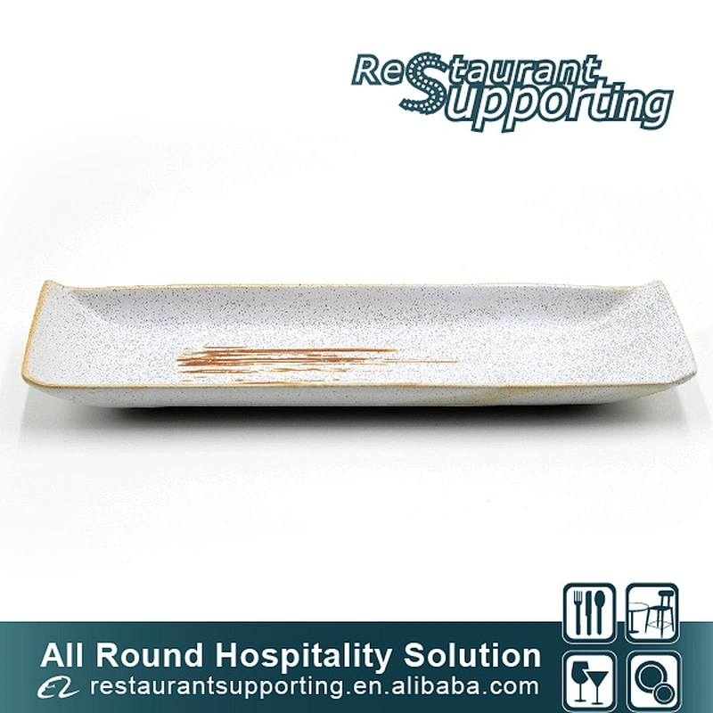 Foshan OEM Eco Friendly long Japanese Sushi ceramic plate for sale