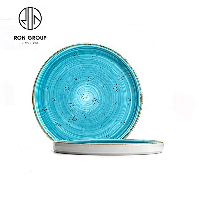 Wholesale Reusable Round Plate Porcelain Restaurant Dinnerware