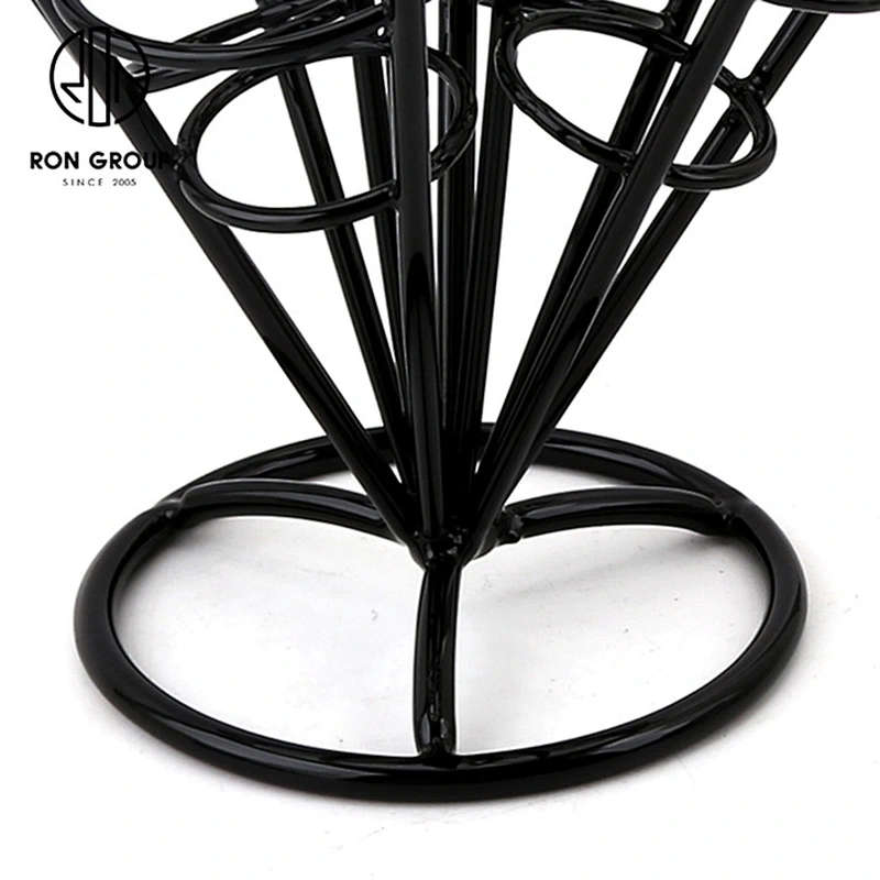 Restaurant Counter Food Four Cone Black Wire Rack French Fry