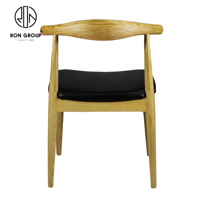 White Ash Wooden Cafe Dining Cow Chair For Hotel Restaurant Banquet