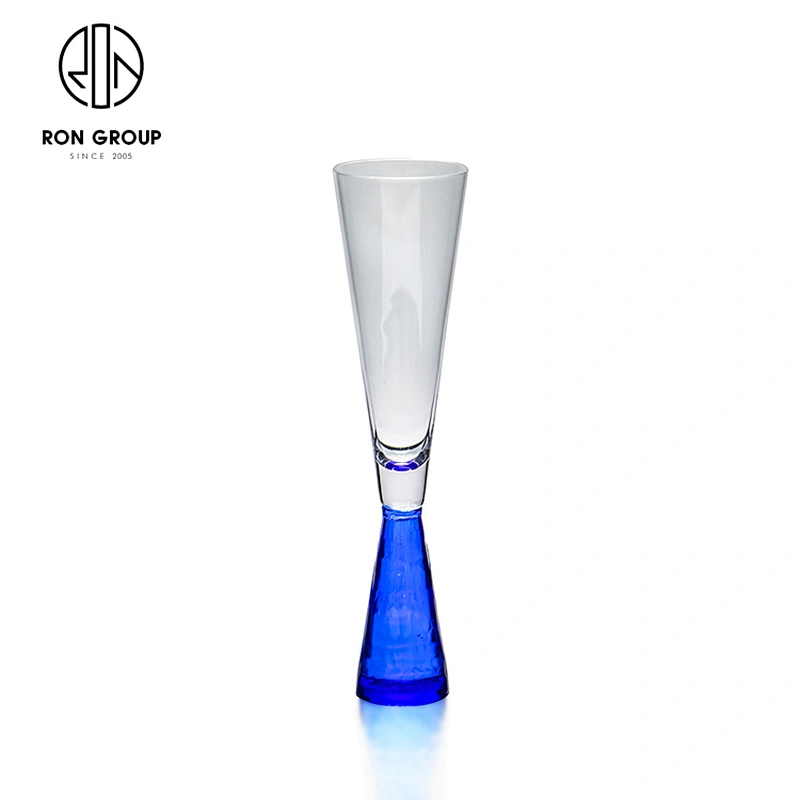 Wholesale Clear Glass Crystal Wedding Hotel Elegant Gold Champagne Glass