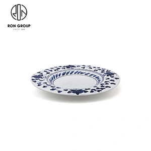 Hotel Western Style Ceramic Porcelain Dinner Plates Floral Patterns Plates