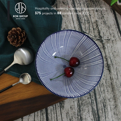 Hot Selling Tableware Porcelain Serving Ceramic Fruit Salad Bowl