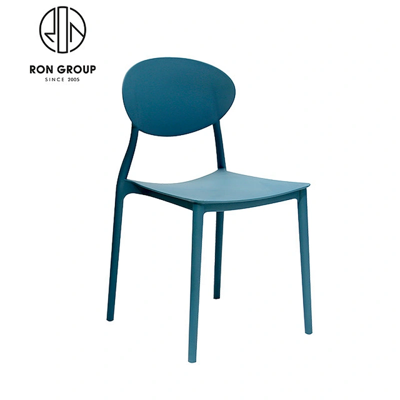 White Plastic Generic Stackable Outdoor Modern Dining Chair