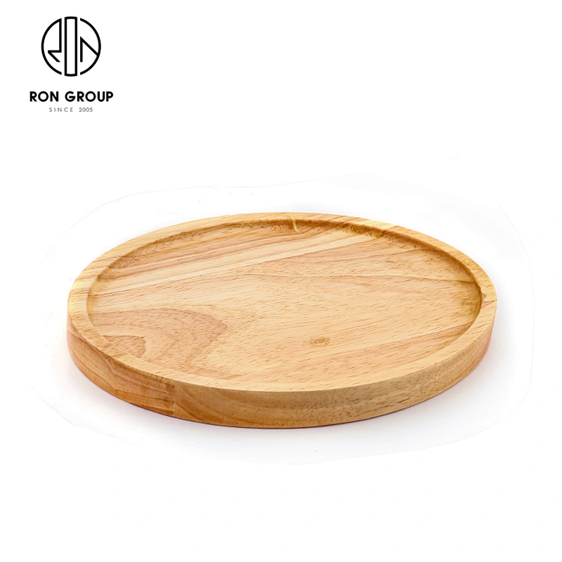 Restaurant Coffee Shop Custom Logo Snack Wood Serving Board Oval Cutting Board