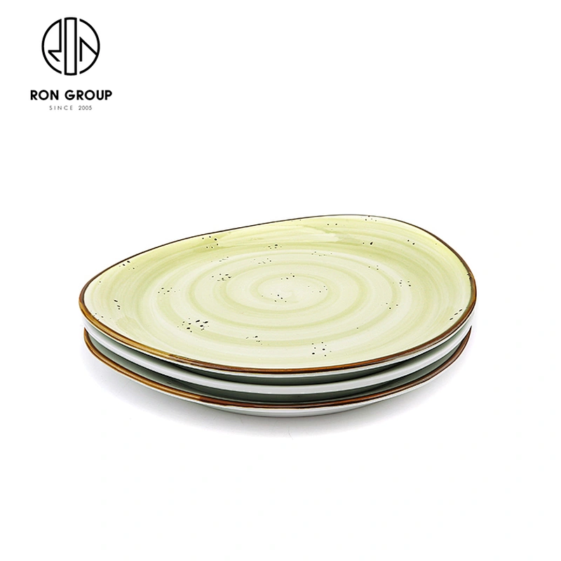 Wholesale Crockery Restaurant Ceramic Plates Custom Color Dinner Set