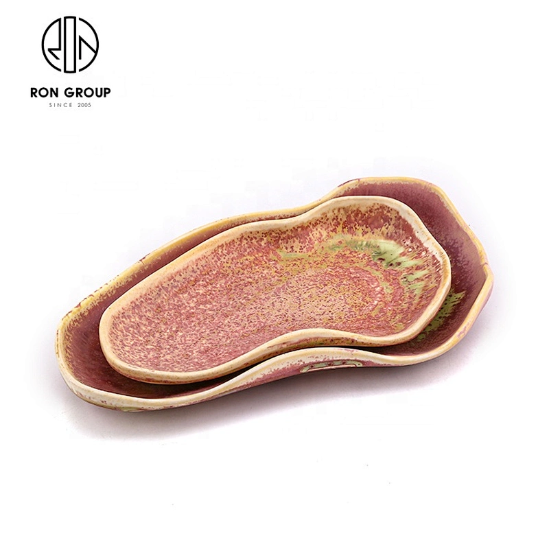 Hotel Restaurant Custom Dinner Plates Abnormal Shell Shaped Dish