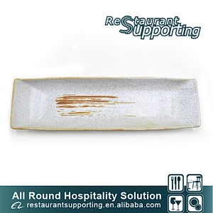 Foshan OEM Eco Friendly long Japanese Sushi ceramic plate for sale