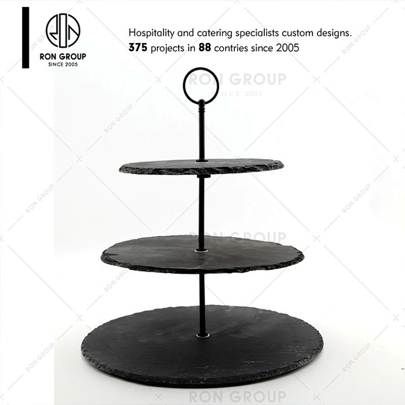 High Quality Back Slate Plate for Restaurant
