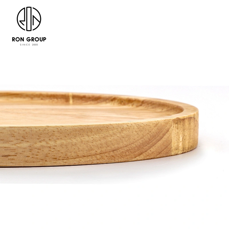 Restaurant Coffee Shop Custom Logo Snack Wood Serving Board Oval Cutting Board