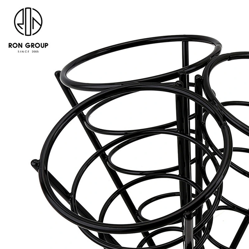 Black Spray Three Chips Durable Wire French Fry Food Display Rack
