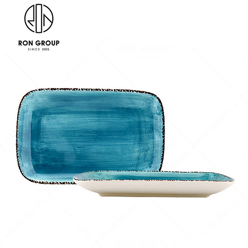 Wholesale Hotel Restaurant Blue Crockery Tableware