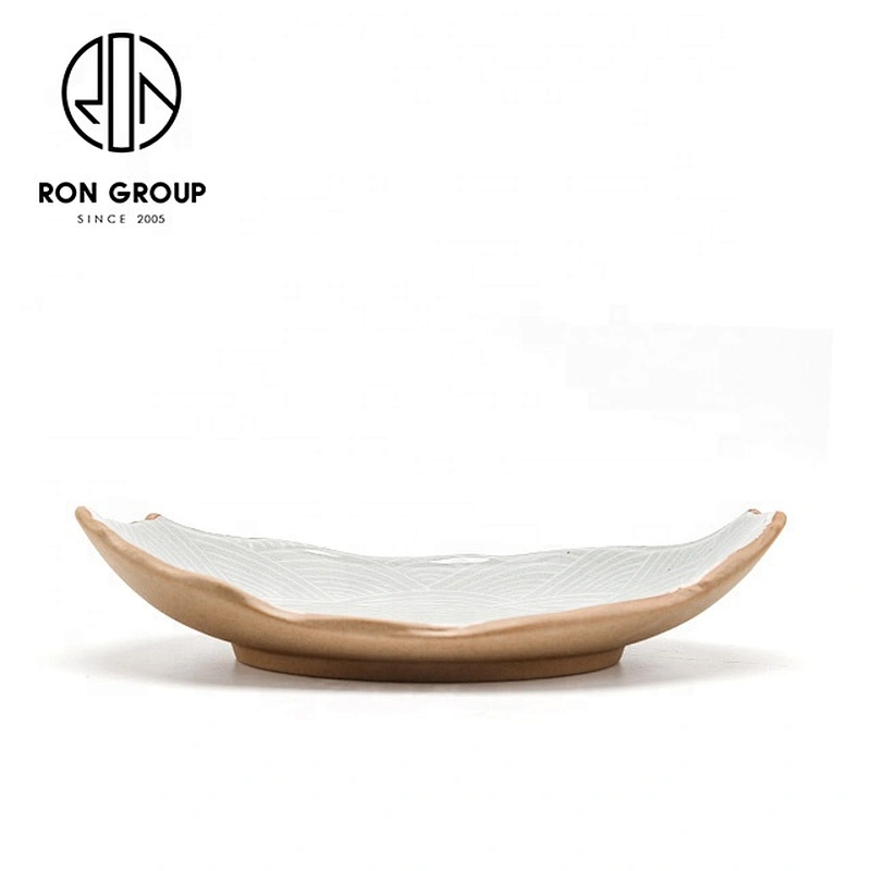 Wholesale Good Quality Irregular Shape Ceramic Plate Dinner