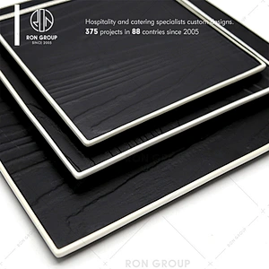 Restaurant black color unbreakable ceramic microwave dish plate