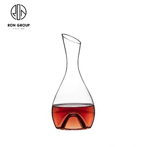 Eco-Friendly Restaurant 1600ML Handmade Lead Free Glass Decanter Crystal