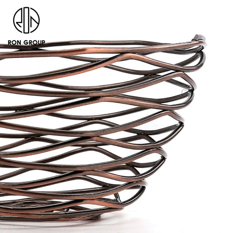 Accept Customization Restaurant Accessories Bronzed Small Size Bread Basket