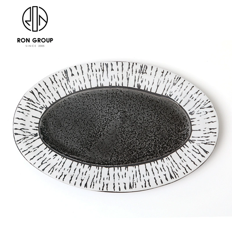 Wholesale Dinnerware 10 Inch Oval Porcelain Plate For Restaurant