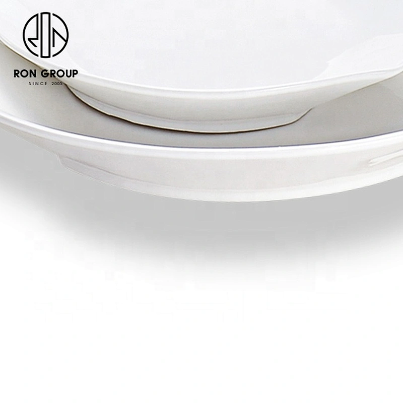 Wholesale Handmade 8 inch Ceramic Porcelain Dinner Soup Plate