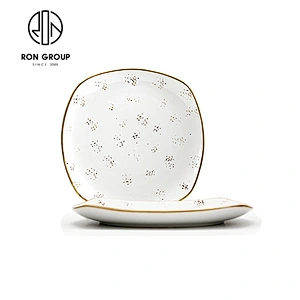 Wholesale Restaurant White Ceramic Dinner Tableware Hospitality Plates