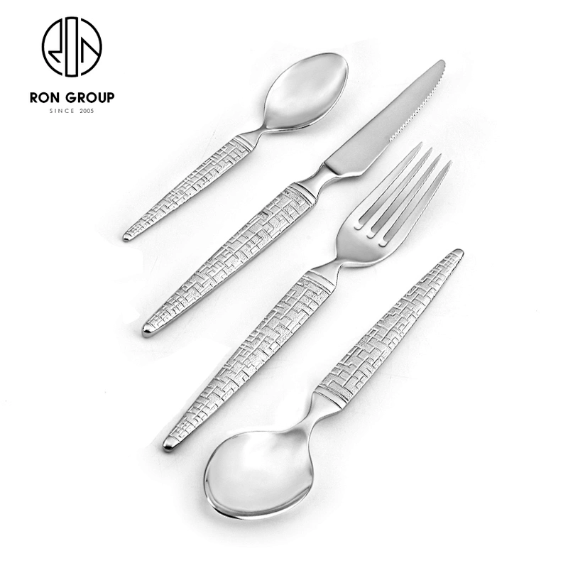 European Elegant Five Star Hotel Stainless Steel Tableware Cutlery Set