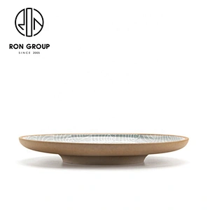 Fish Pattern Restaurant Customized Custom Ceramic Shallow Bowl