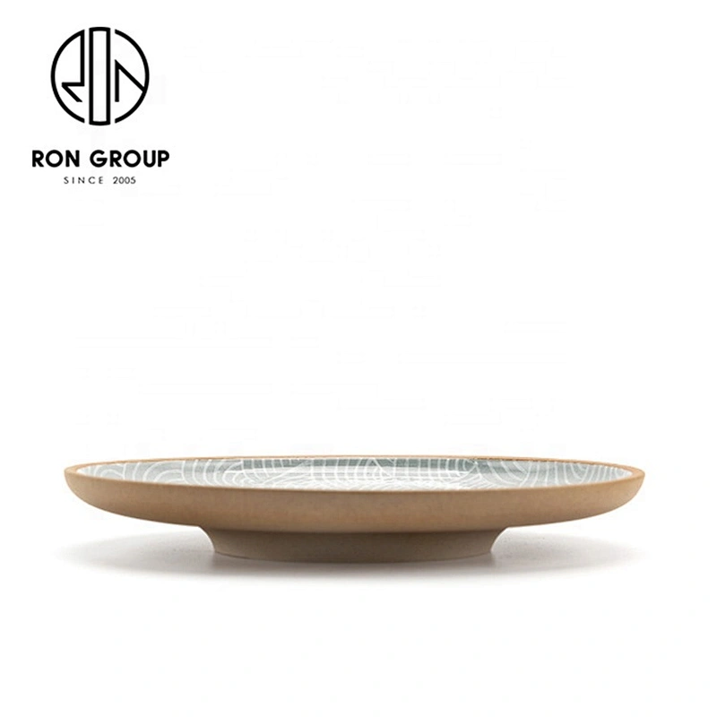 Fish Pattern Restaurant Customized Custom Ceramic Shallow Bowl