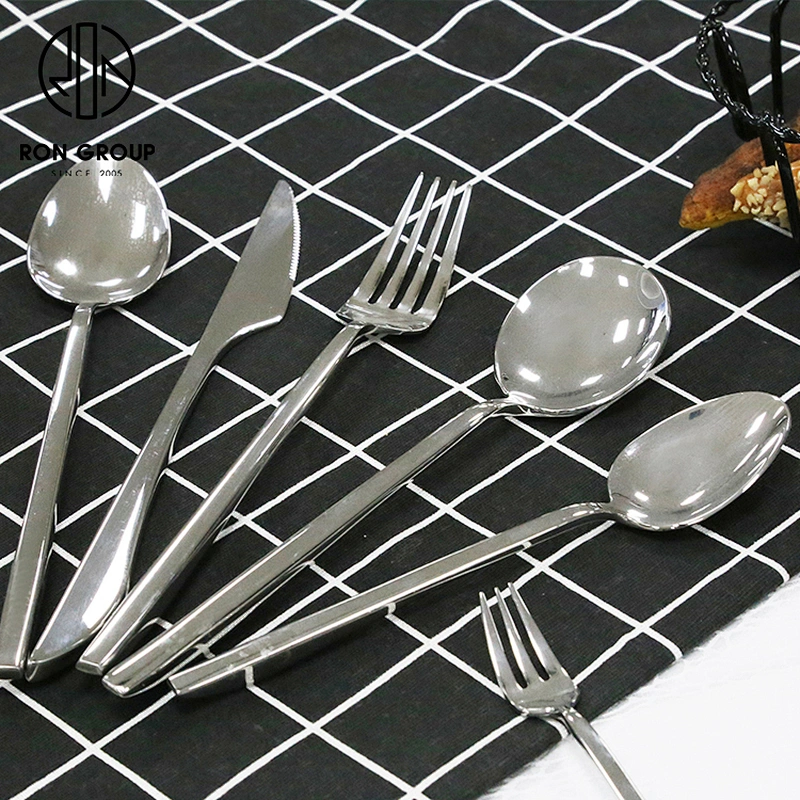 Restaurant Stainless Steel Cutlery Knife Spoon And Fork Flatware Sets