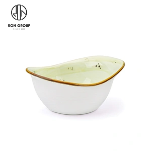 High Quality Customized Porcelain Oval Salad Snack Bowl For Hotel
