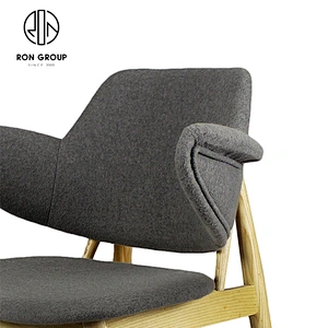 Modern White Ash Wooden Restaurant Leisure Soft Cane Dining Chair