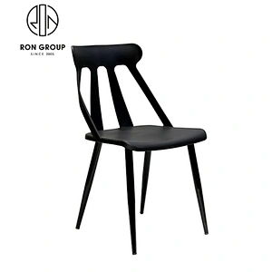 Wholesale Cafe Outdoor Dining Black Plastic Chair