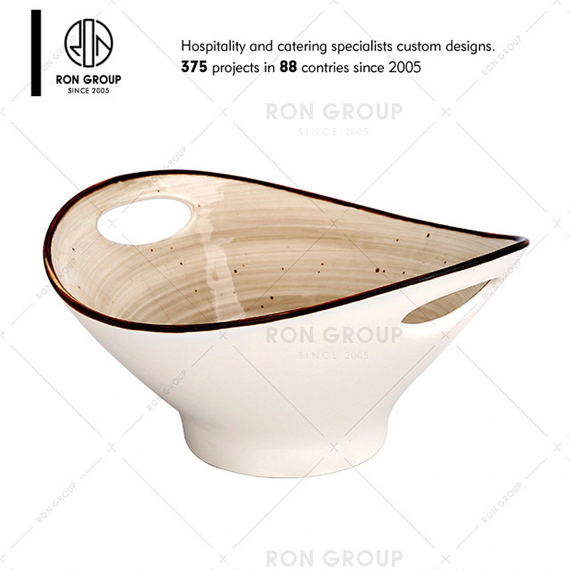 Wholesale Color Ceramic Pasta Bowl Used For Restaurant