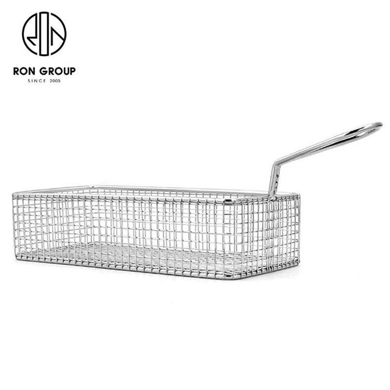 Custom Made Kitchen Accessories Metal Iron Wire Stainless Steel Linearrectangle Snack Basket