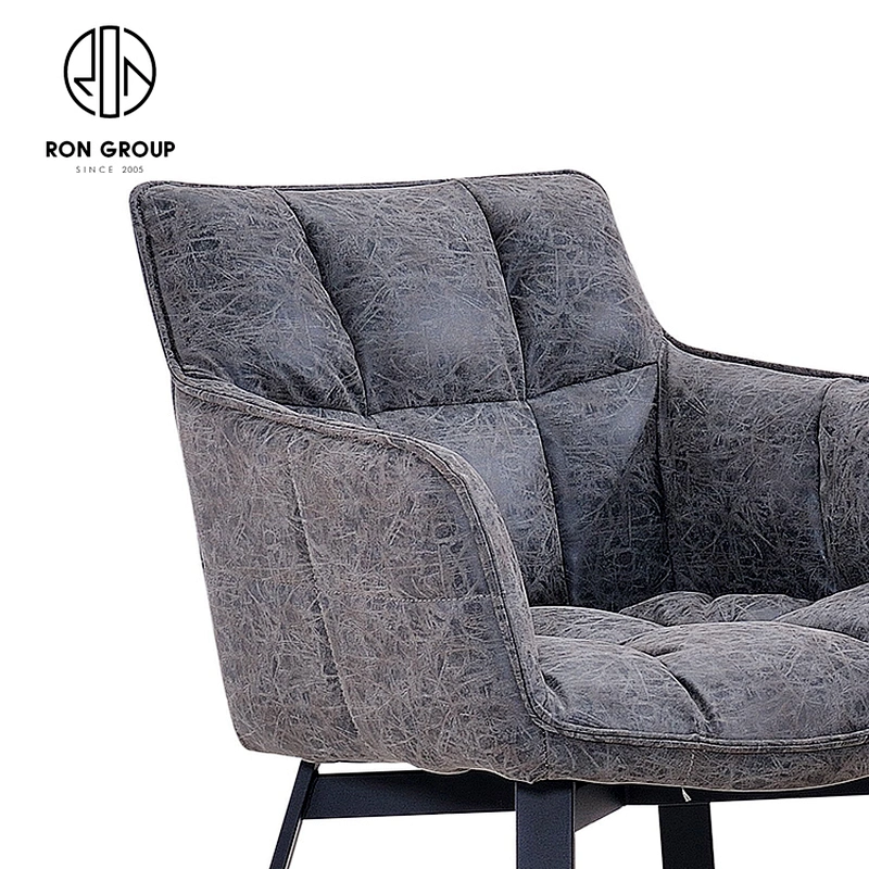 Modern Living Room Leather Metal Inner Frame Leisure Dining Chair