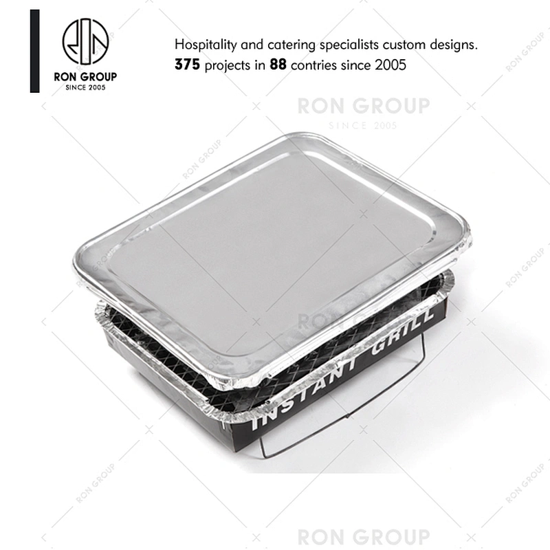 Custom restaurant logo disposable aluminium foam containers for food