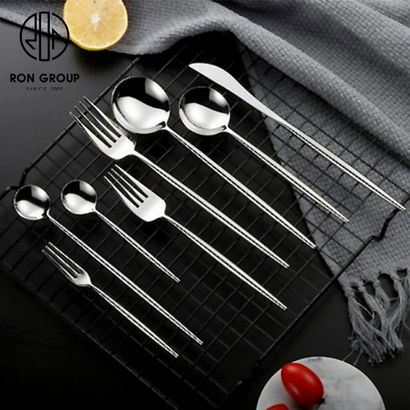 Wholesale Silver Cutlery Set 304 Stainless Steel Flatware For Restaurant