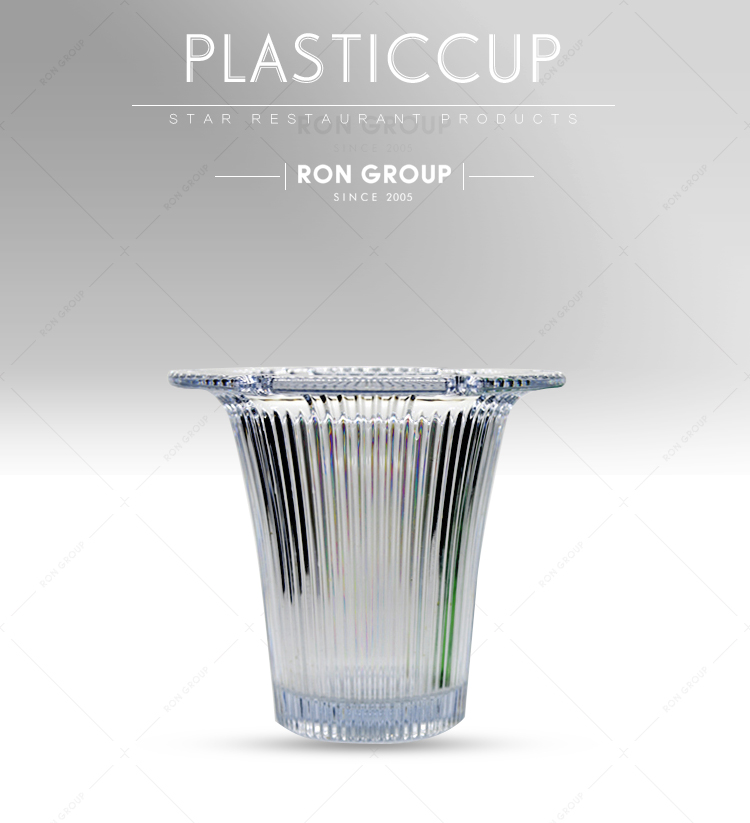 Custom logo printed bar club clear acrylic beer ice bucket