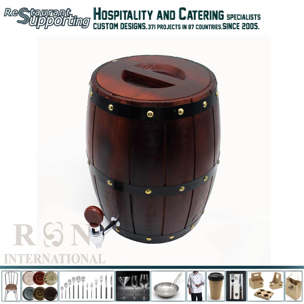 Hot sale bar restaurant tabletop oak wood 3 litres beer dispenser tower