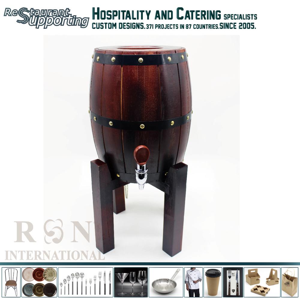 Bar oak surface stainless steel inside 3L dispenser beer tower for sale