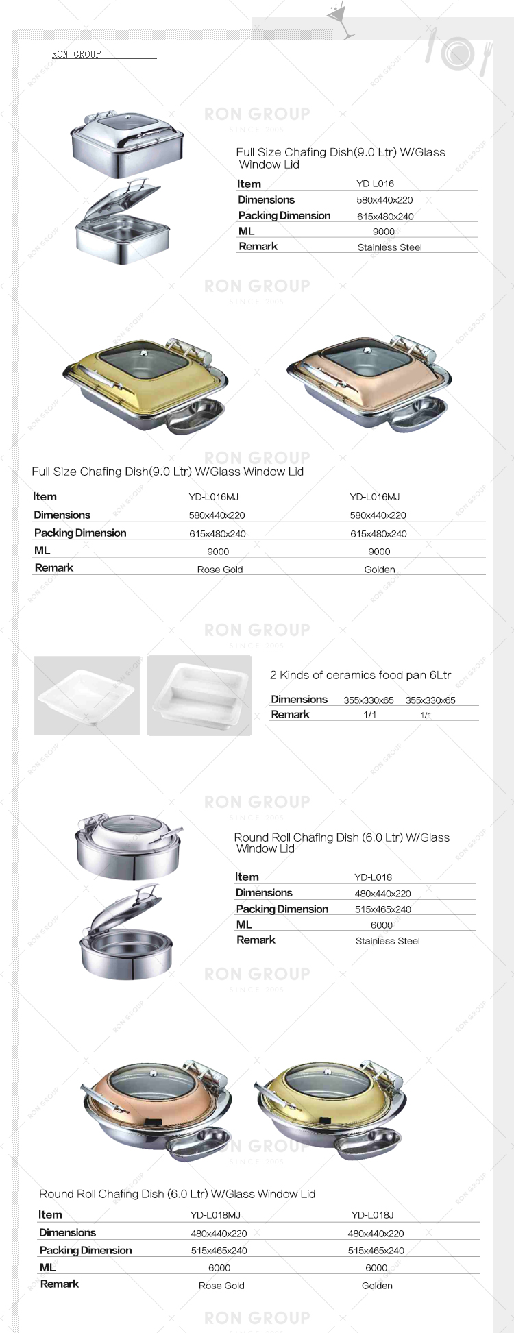 Restaurant catering banquet stainless steel chafing dish buffet for sale