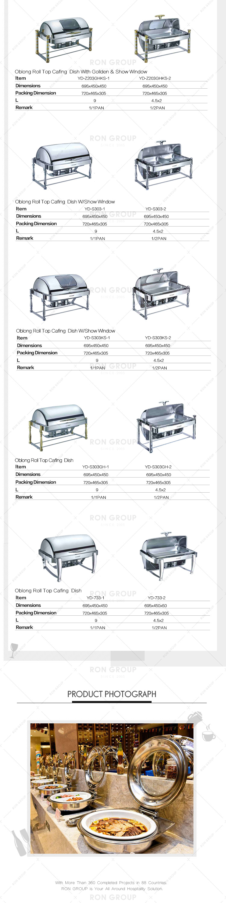 Restaurant catering banquet stainless steel chafing dish buffet for sale