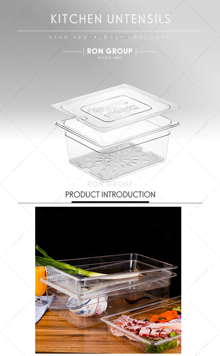 Restaurant Kitchen Strorage Food Grade Large Plastic GN Food Pan