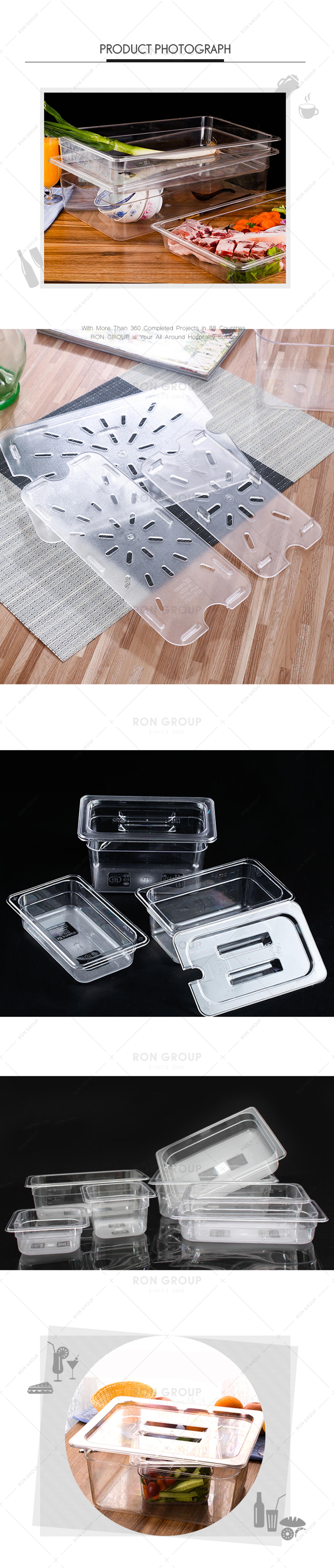 Restaurant Kitchen Strorage Food Grade Large Plastic GN Food Pan